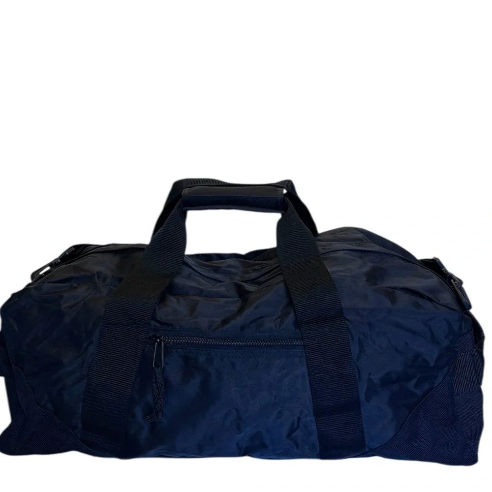 Vintage Dark Black Large Duffel Bag for Travel or Sports.  New without Tags.